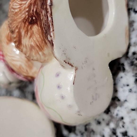 vintage ceramic pair of easter bunnies - Picture 9 of 10